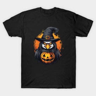 Creepy Penguin Halloween Design T-Shirt